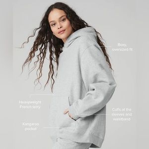 ALO Yoga Gray Oversized Hoodie